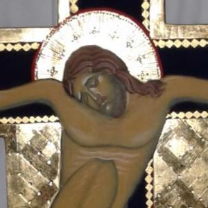 Hand-crafted icon of the Crucifix